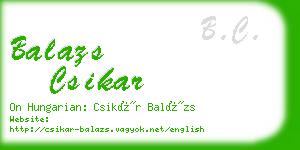 balazs csikar business card